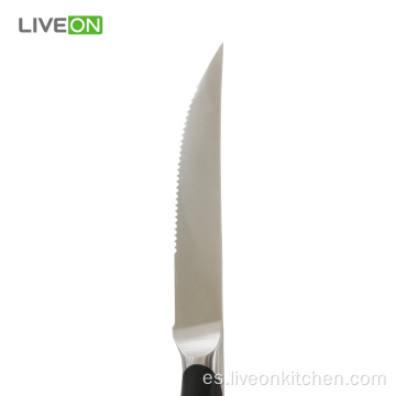 Cuchillo de filete serrado de acero inoxidable con mango POM